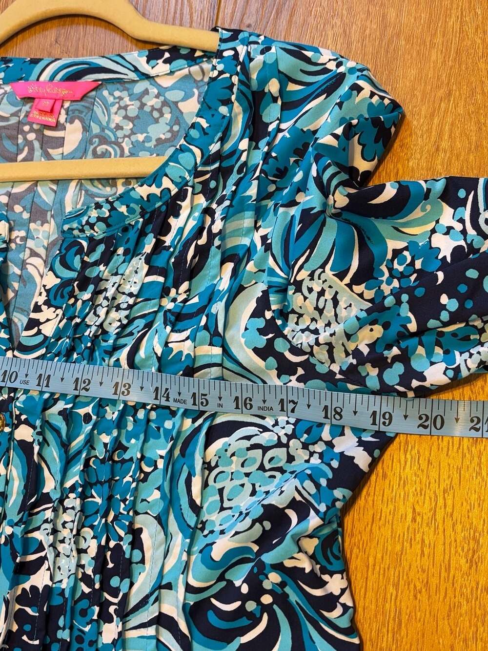 Lilly Pulitzer Seana ChillyLilly Blue Floral UPF 50+ Swing Dress M - Picture 8 of 10